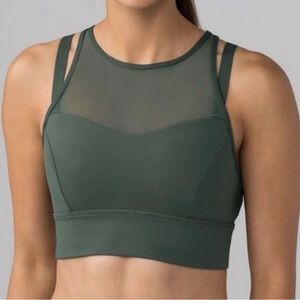 Lululemon Sun Setter Bra size 4 dark forest